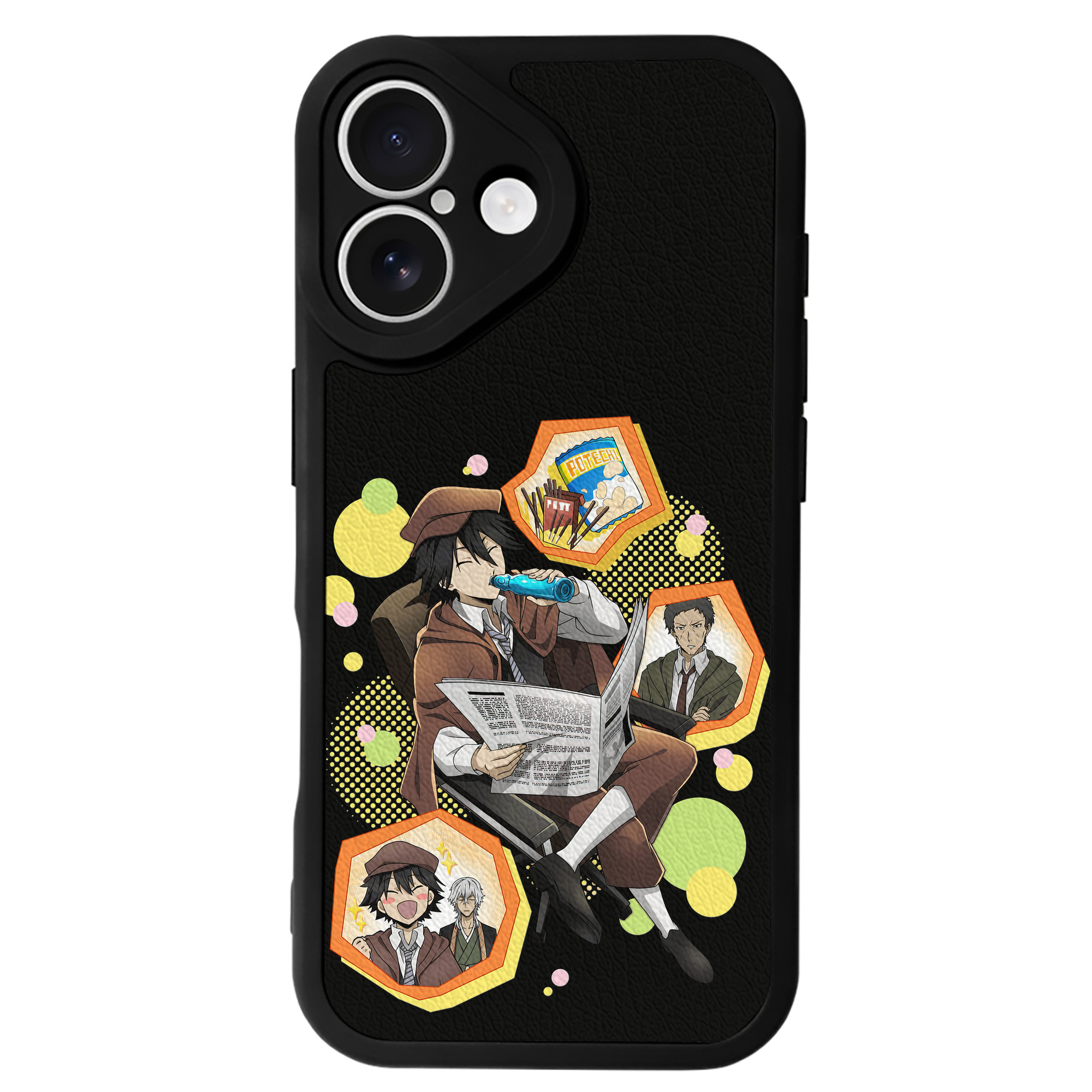 （画像用） 文豪ストレイドッグス Bungo Stray Dogs 【iPhone 16シリーズ対応】シリコンスマホケース（レザー調） 材質：シリコン